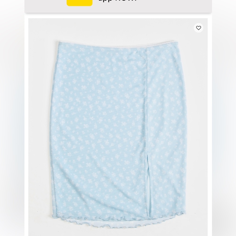 Girl’s Mesh Floral Midi Skirt